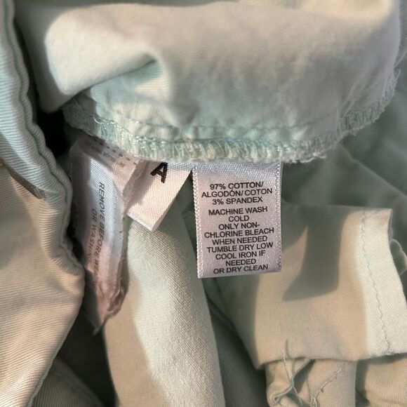 LOFT The Riviera Mint Green Chino Shorts Classic Summer Casual Size 4 - Picture 7 of 7